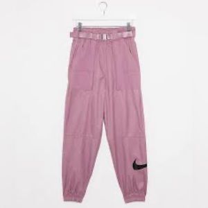 Nike Woven Swoosh Lavender Cargo Pants with Belt - Size M